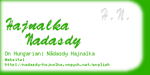 hajnalka nadasdy business card