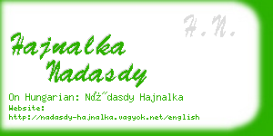 hajnalka nadasdy business card